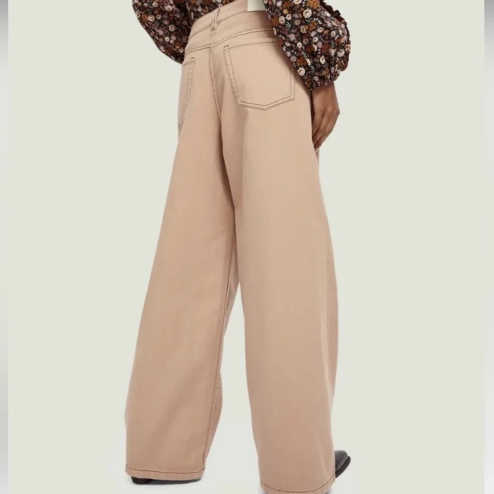 SALE Scotch & Soda peach colored wide flare jeans 24 EUC - Picture 4 of 13